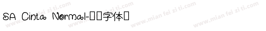SA Cinta Normal字体转换